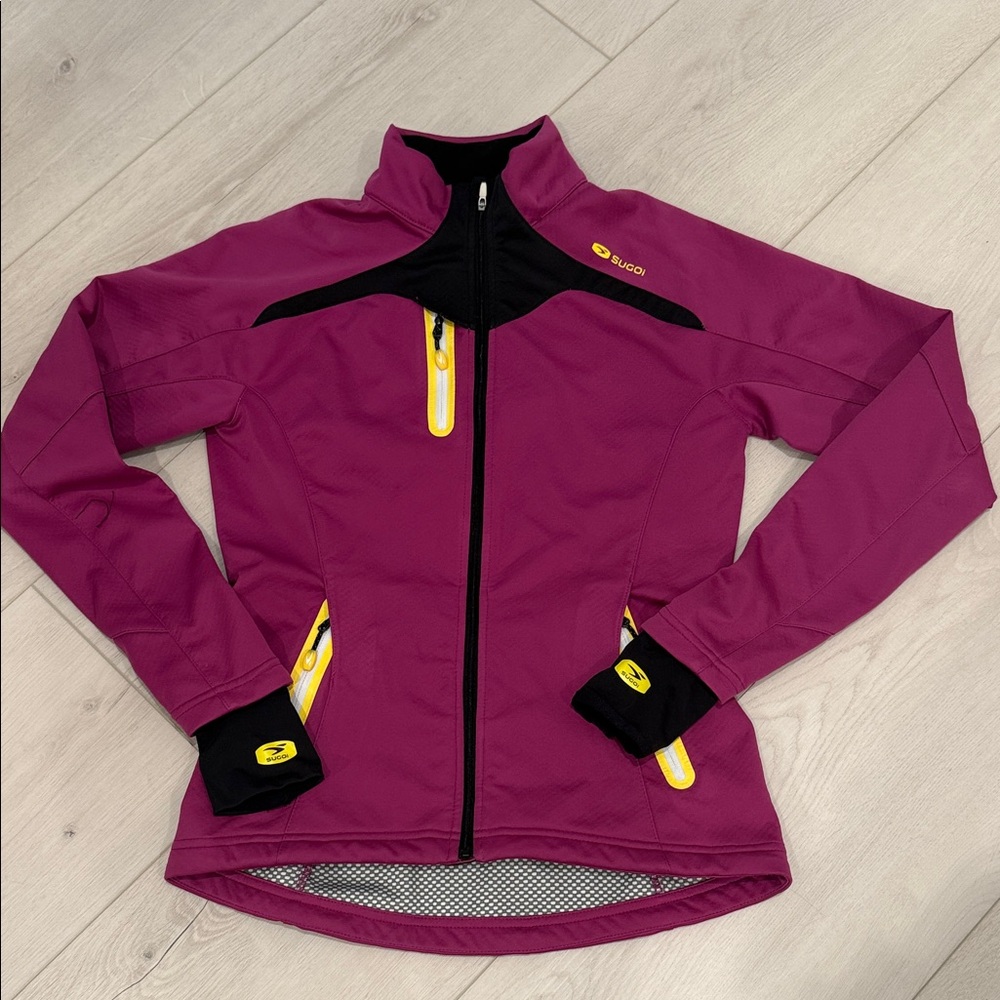 SUGOI Women's Magenta and Black Bike Running Jacket